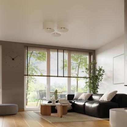 Plafond TELESTO Weiß/Dunkelbraun