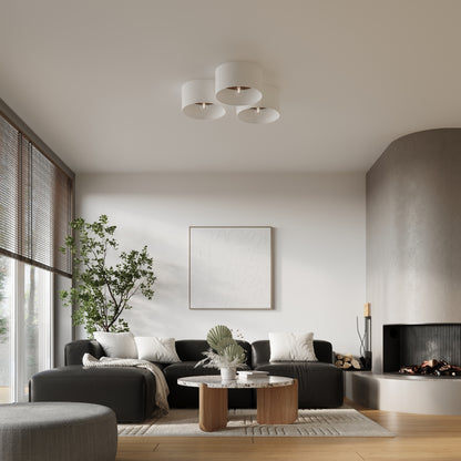 Plafond TELESTO Weiß/Dunkelbraun